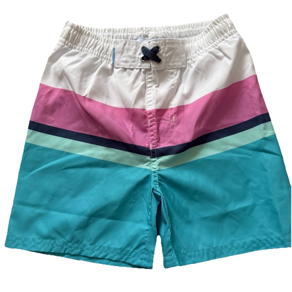 Rugged Butts Stripe Boys Swim Trunks, Size 5 NWT!
